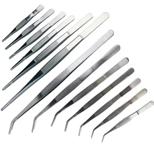 Новинка, 2 шт., качественный Пинцет из нержавеющей стали, набор антистатических пинцетов, набор наконечников, изогнутые прямые многофункциональные пинцеты, набор инструментов
