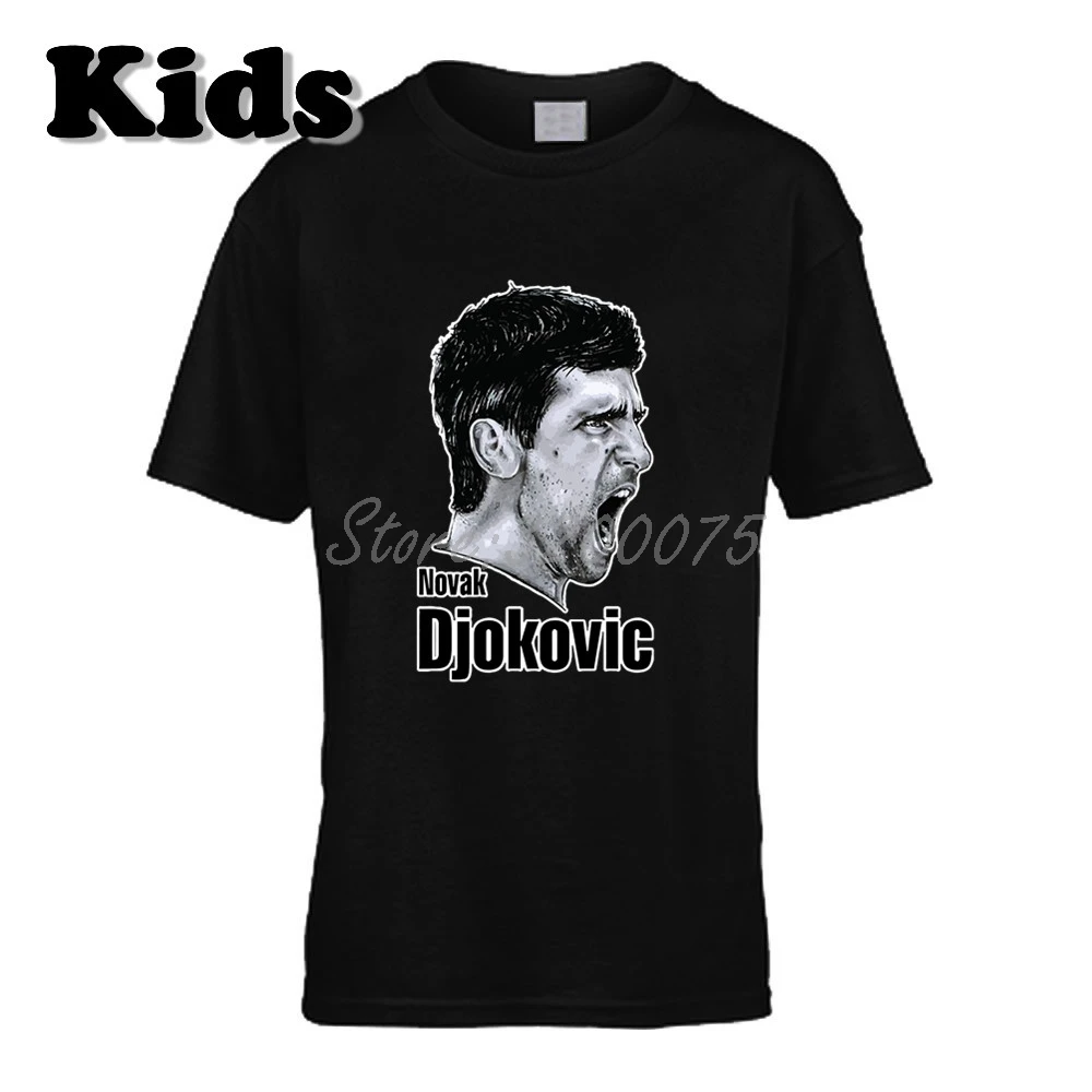 Детская футболка одежда с героями мультфильмов «Novak Djokovic Nole Djoker» футболка с круглым вырезом для мальчиков и девочек W19040713 - Цвет: 17