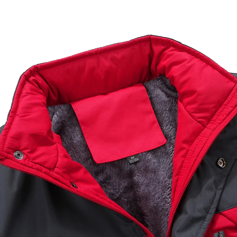 

[Brushed And Thick 200 Catty] Winter Men Outdoor Warm Raincoat Jacket Waterproof Jacket Coat Can Be Printed Logo