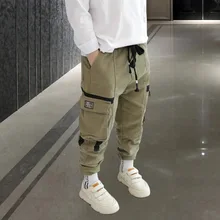 Новинка года, осенняя стильная детская одежда, комбинезон на лямках для мальчиков повседневные штаны на весну и осень для больших мальчиков эластичные брюки в Корейском стиле