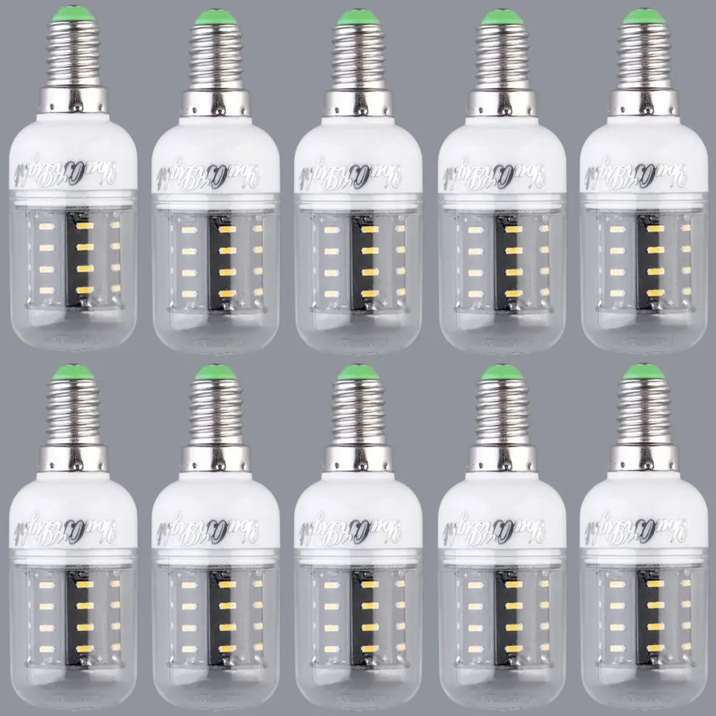ICOCO 10 шт. прочный теплый белый E14 светодиодный 5 Вт 4014 SMD крышка кукурузный светильник лампа
