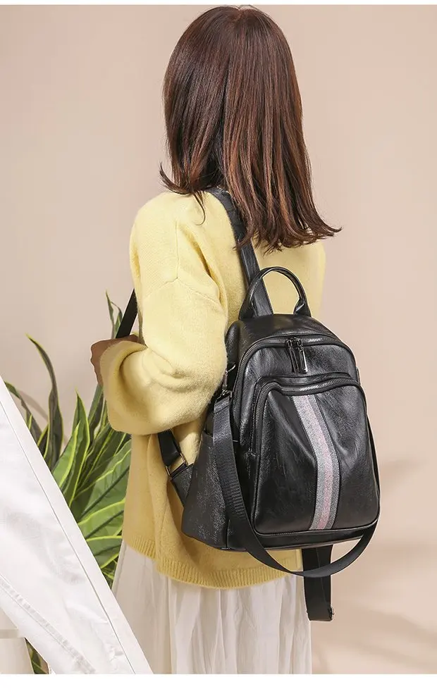 Новинка 2020 роскошный брендовый рюкзак из искусственной кожи с лентой