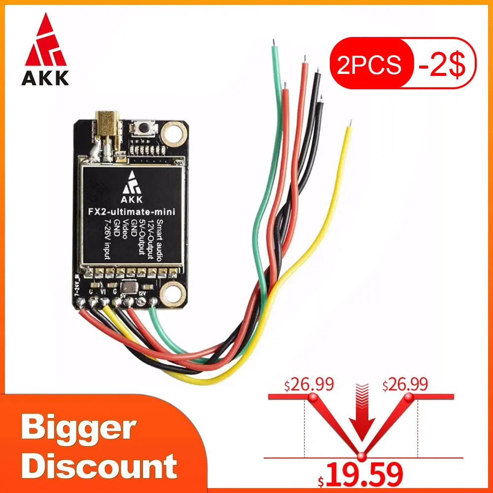 AKK FX2 ultimate mini 25mW/200mW/600mW/1200MW переключаемая мощность Поддержка настройки OSD