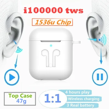 

i100000 Bluetooth earphone Wireless Headphones HD Stereo Headsets sports Mini Earbuds With Mic Charging Box For iPhone Xiaomi