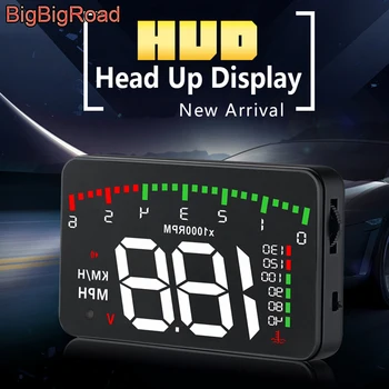

BigBigRoad Car Hud Display Overspeed Warning Windshield Projector Alarm System For Audi A7 A4L A6L A8L RS Q2 Q3 Q4 Q5 Q6 Q7 Q8