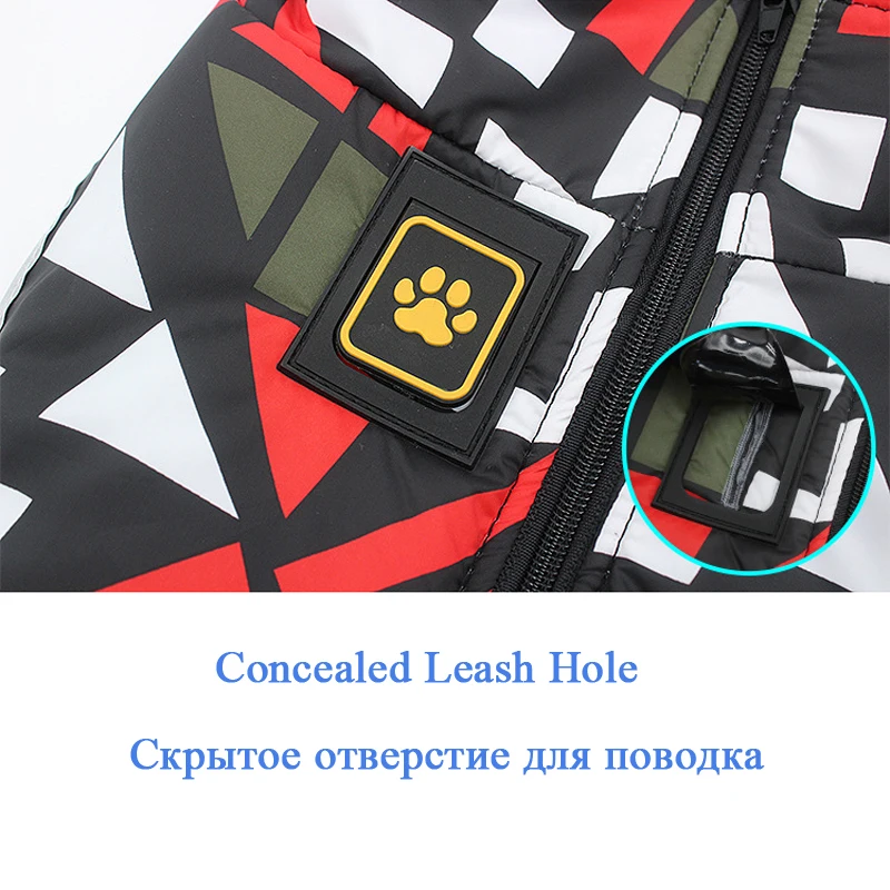 Winter Pet Clothes for Large Dogs Waterproof Small Dog Jackets Reflective Chihuahua Clothing Labrador Vest French Bulldog Coat