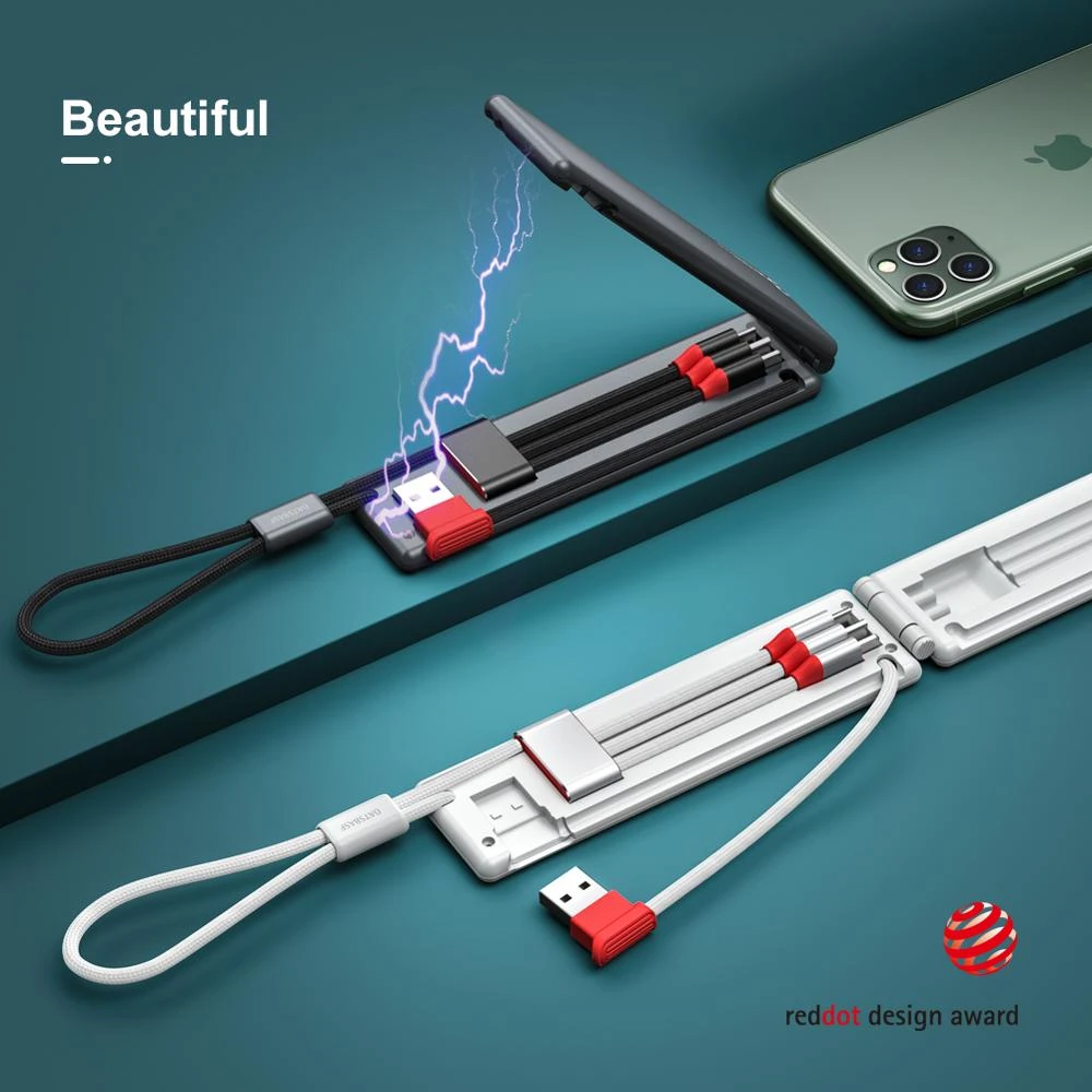 Fantasy Mermaid 3 in 1 USB Multi Function Charging Cable Data Transmission USB Cable for Mobile Phones and Tablets Compatible with Various Models with Storage Bag Fantasy Mermaid 3 in 1 USB Multi Function Charging Cable Data Transmission USB Cable for Mobile Phones and Tablets Compatible with Various Models with Storage Bag