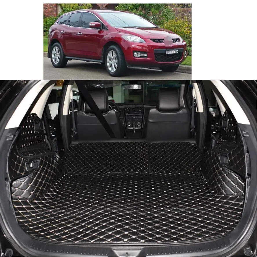 Кожаный коврик для багажника автомобиля для Mazda Cx-7 2006 2007 2008 2009 2010 2011 2012 2013 ковер аксессуары