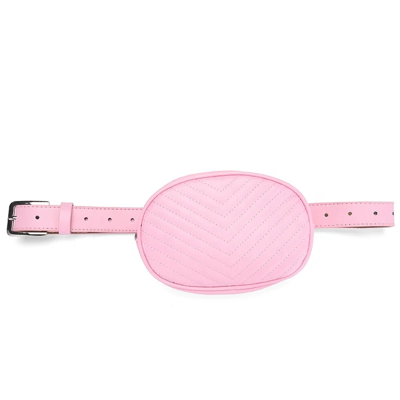 

waist bag Fashion Solid PU Quilted Fanny Pack for Women Waist Bag with Belts