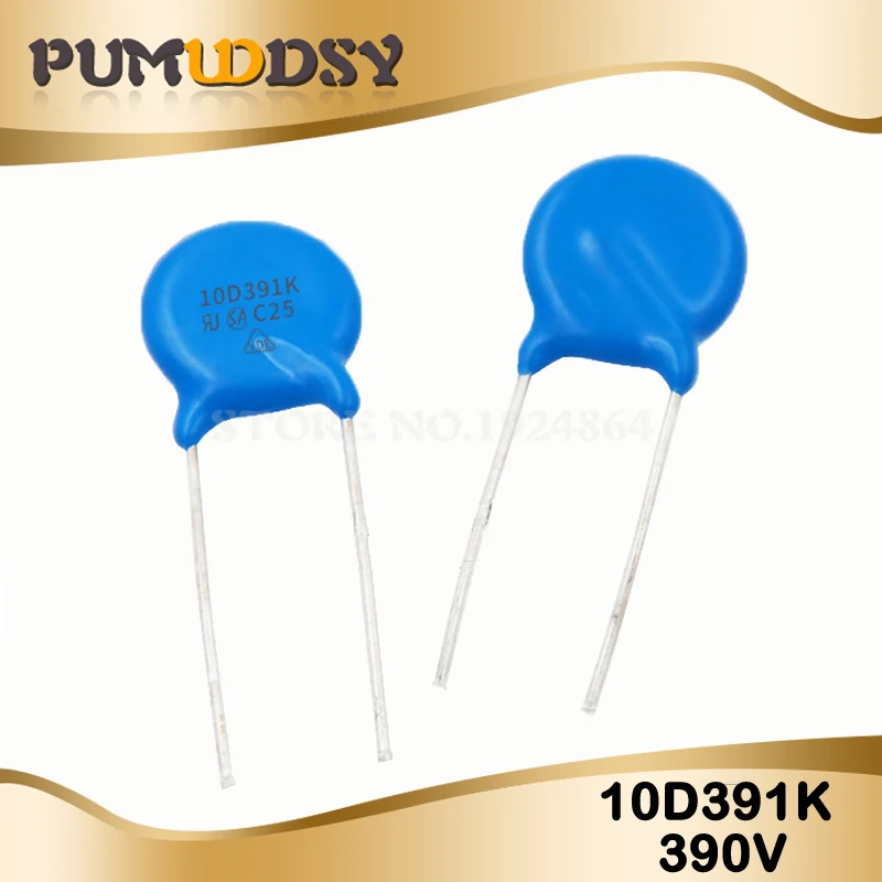 10 шт. Варистор 10D391K 390 в piezoresistor 10D391 | Электронные компоненты и принадлежности