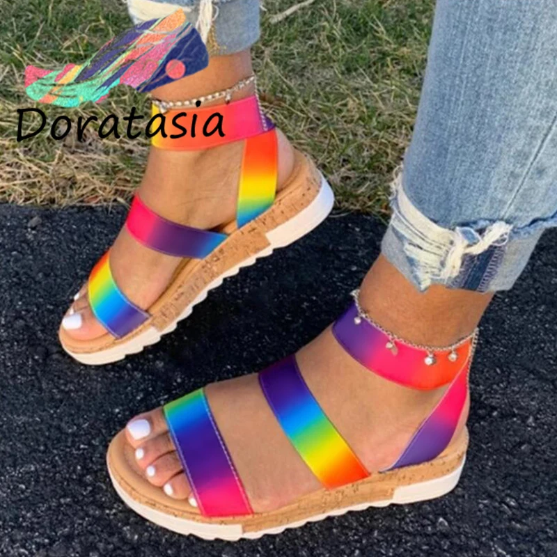 rainbow fashion sandals