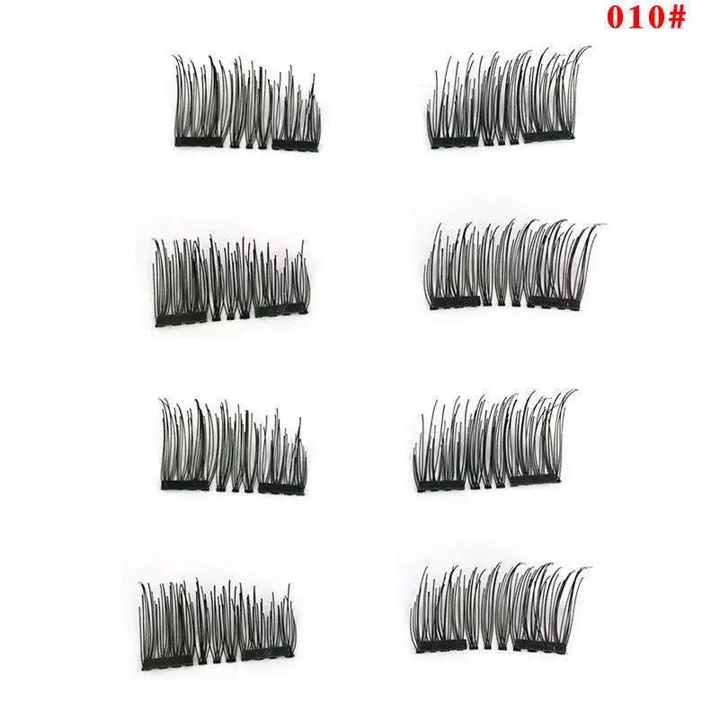 4/8pcs 자기 속눈썹 하프 아이 2 자석 래쉬 애플리케이터 키트 자연 Crisscross 재사용 가능한 3d 밍크 가짜 속눈썹 연장