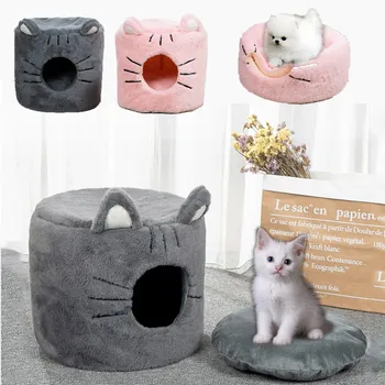 

Cat Bed Foldable Pet Cat Bed Mat Soft Shape Dog Kennel Winter Pet Cave Cat House Warm Sleeping Cats Nest Washable Pet Beds