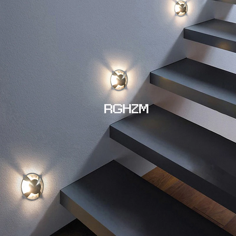 IP67 DC12V Outdoor Lighting 3W 5W Garden Yard Step Stairs Floor Deck LED Recessed Inground Lamps LED Underground Spotlight 220V garden decoration lamps led underground light led deck lights
