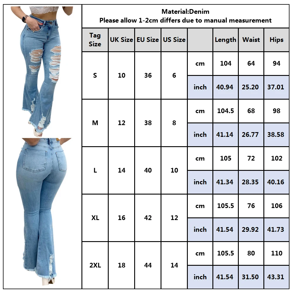 Women Stripped High Waist Denim Jeans Slim Fit Flare Pants Ladies Skinny Bell Bottom Full Length Jean Wide Leg Raw Hem Trousers buckle jeans