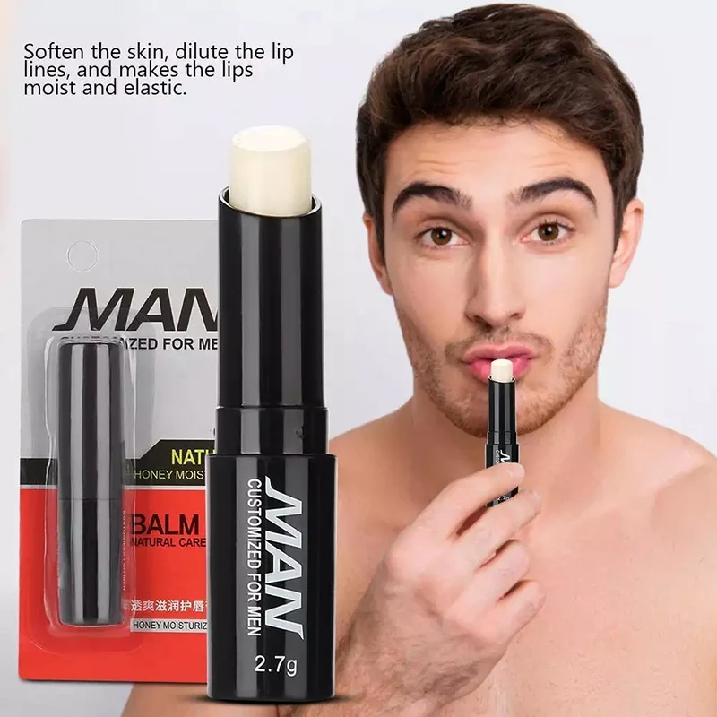 

Mens Lip Balm Long Lasting Moisture Hydration Lighten Lip Lines Anti-dry Lip Lipstick Men's Cosmetics Lips Skin Care Products