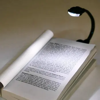 

1Pc Mini Flexible Clip-on Bright Booklight LED Travel Book Reading Lamp White Light Hot Book Night Light