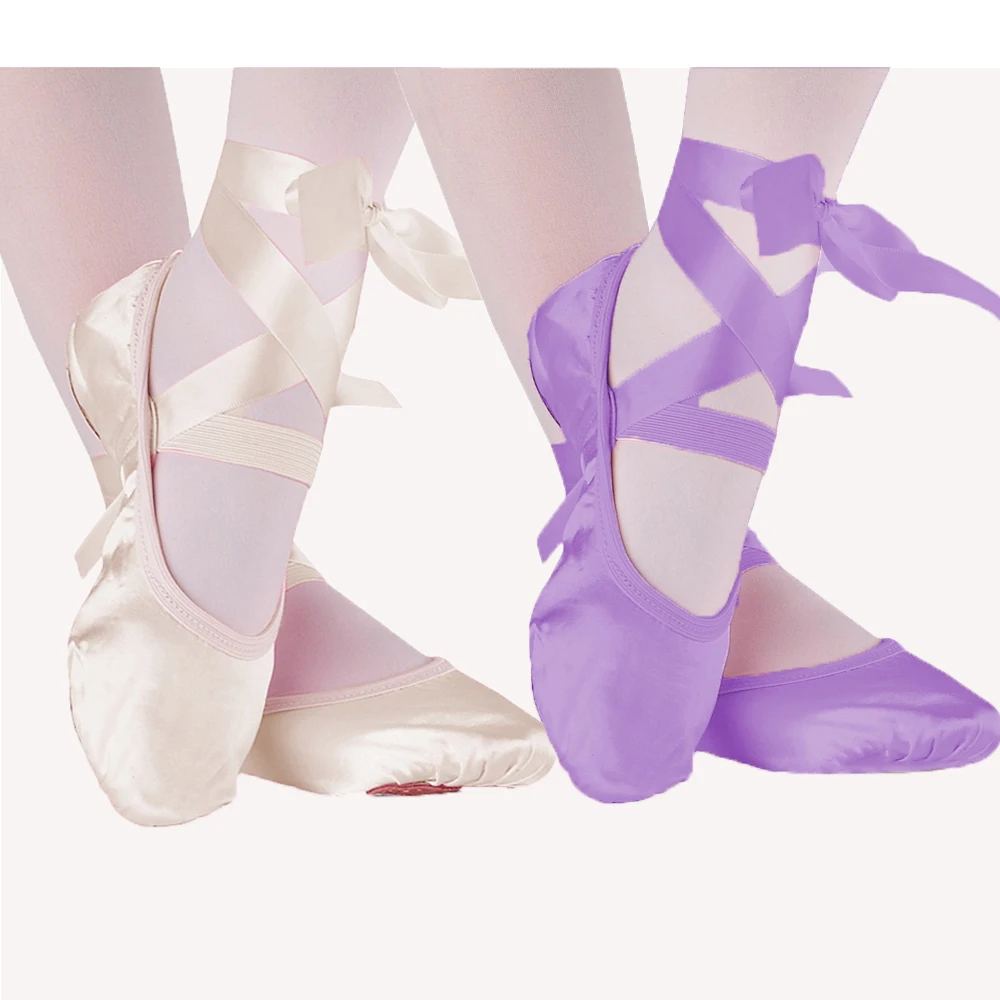 purple ballet shoes