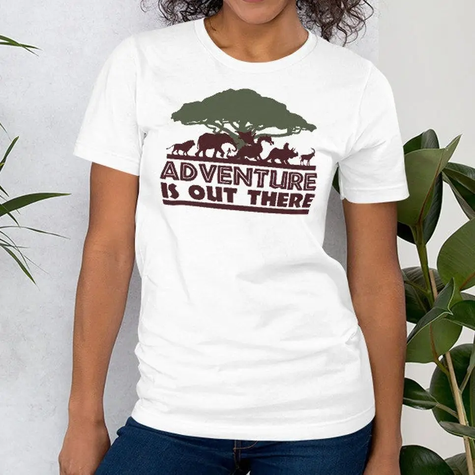 

Harajuku Top Women T-shirt Casual Ladies Basic O-collar Short Sleeved Women T-shirt Adventure Is Out There Print Girl,Drop Ship