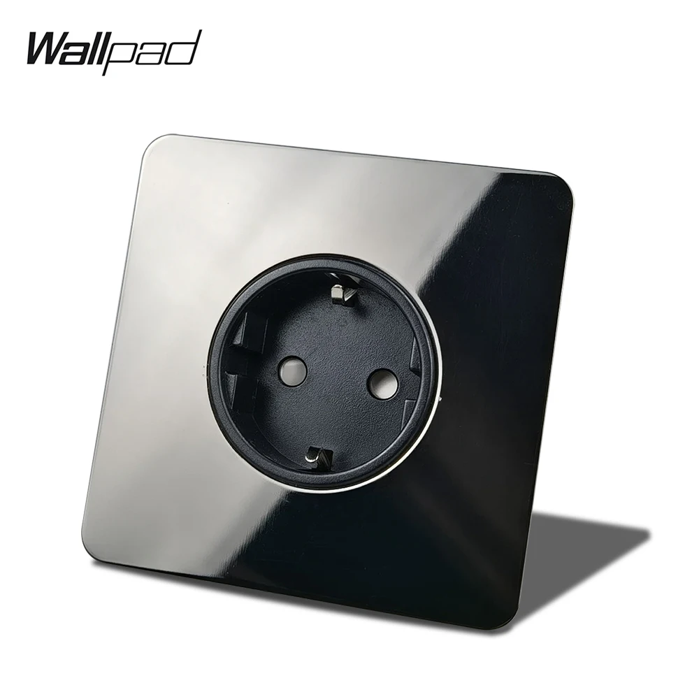 de latão antigo, painel de aço inoxidável, 4 cores, schuko alemão