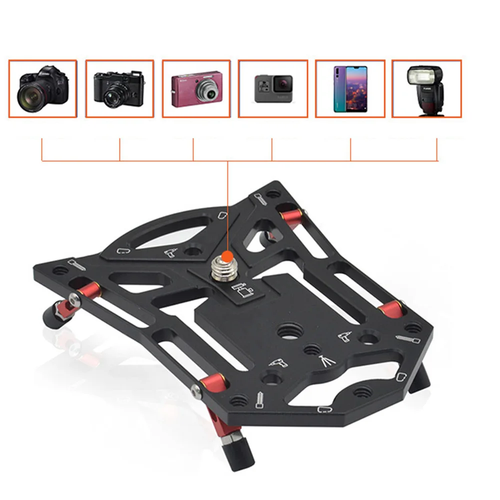 

Aluminum Alloy Camera Bracket Quick Release Stable Flat Tripod Base for Gopro Camera Phone SLR Camera Photography Parts