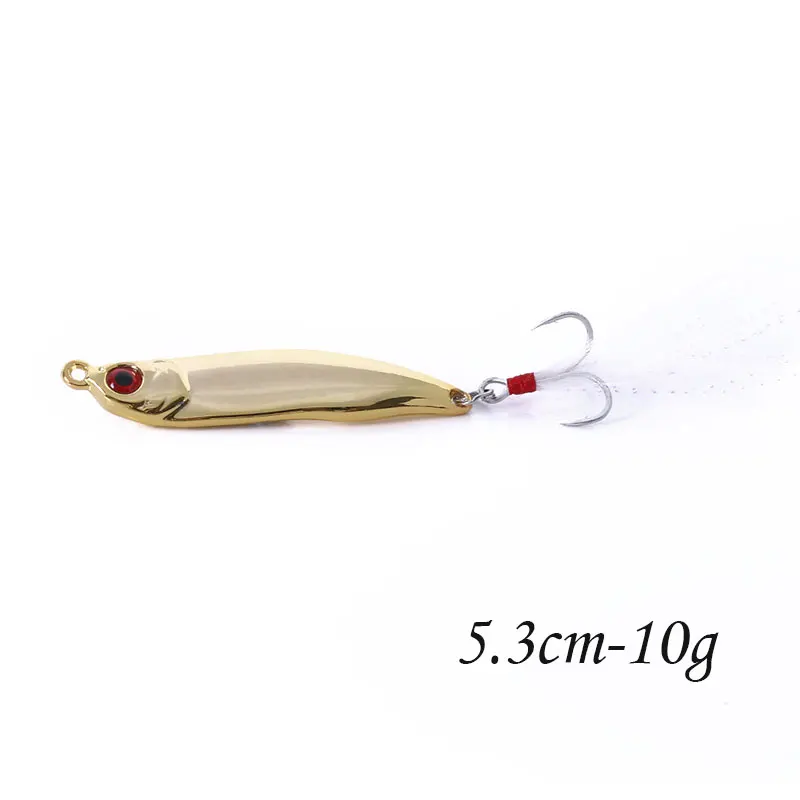 SP254-4 1pcs Metal Spinner Spoon Fishing Lure Hard Baits Gold /Silver Sequins Noise Paillette Treble Hook Tackle 10/10.5/14/16.5/20g - Цвет: SP254-4