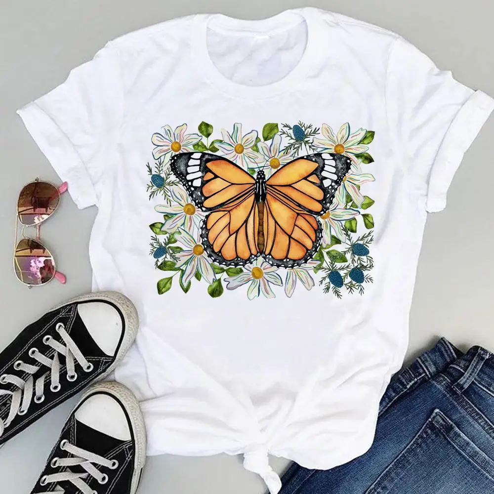 H4d9b2bae1cd54b439c036774b09180d3I - Butterfly Short Sleeve T-Shirt
