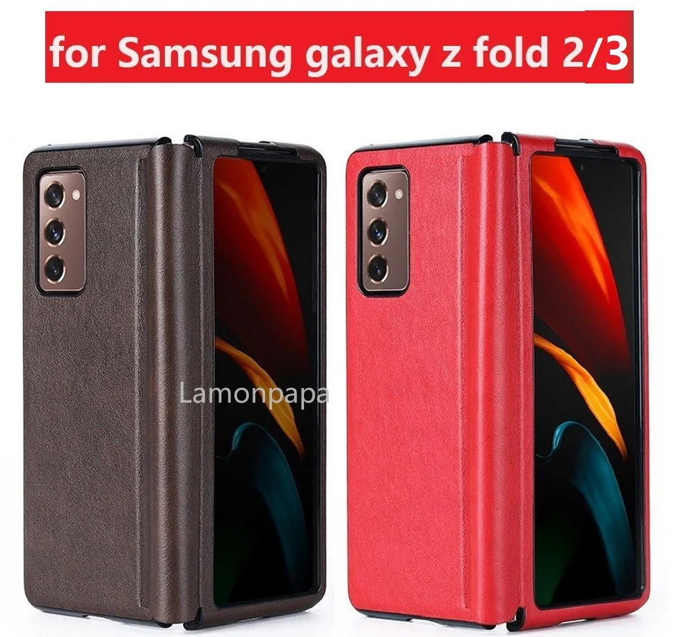 

Luxury Leather Case for Samsung Z Fold 3 Case 5G All-inclusive Explosion-proof Cover Vintage Shell for Galaxy Z Fold 2 Case