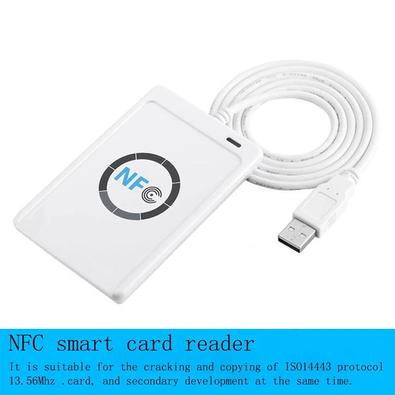 Cartão IC inteligente sem contato e gravador, Leitor NFC, USB, ACR122U, Duplicador RFID, UID, Tag mutável, Copiadora Key Fob