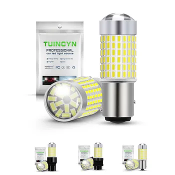 

2x Newest 3014 144smd led CanBus 1156 BAU15S PY21W T20 LED Bulbs PY21W led lamp For Turn Signal Light No Flash super bright