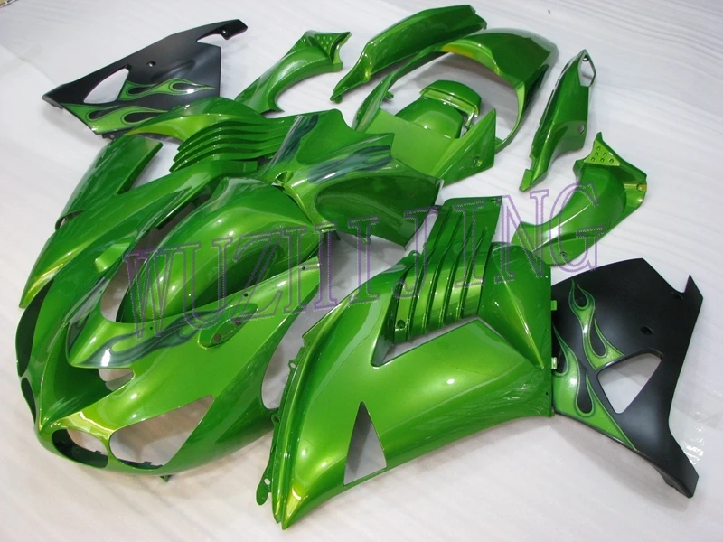Кузов для Kawasaki Zx14r 2009 Обтекатели для Кавасаки Zx14r 10 11 жемчуг зеленый обтекатель Наборы ZZR 1400 2006-2011