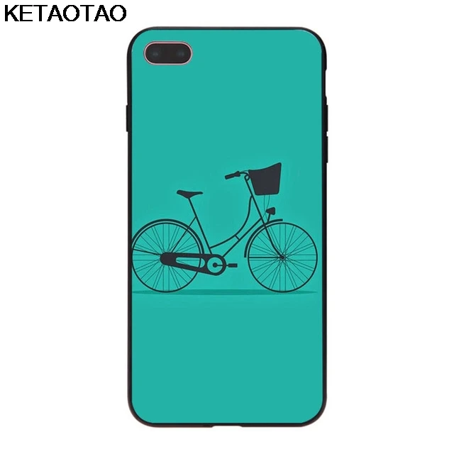 KETAOTAO велосипед Diy роскошный для iPhone 4S SE 5C 5S 6S 7 8 Plus X XR XS MAX для samsung черный мягкий чехол для телефона резиновый силиконовый - Цвет: Коричневый