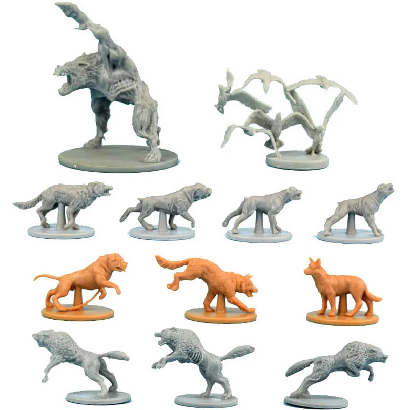 Trpg Miniature Gioco Da Tavolo Zombicide Black Plague Creations Zombie Wolf Dogs Swarm Of Ratz Crow Lupo Mannaro Monster Figures Modelli