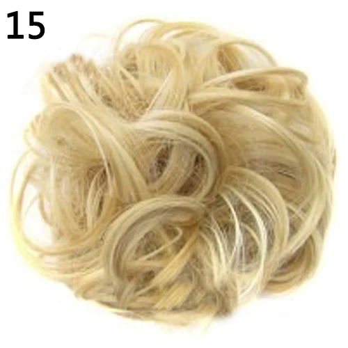 Модный дизайн, женские волнистые кудрявые грязные волосы, пучок синтетических эластичных волос для наращивания, резинки для волос, повязки для волос, рождественский подарок - Цвет: 15
