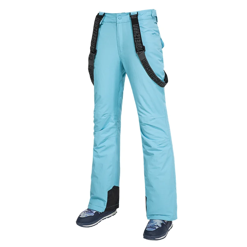 Женские лыжные брюки, женские лыжные брюки, водонепроницаемые ветрозащитные лыжные брюки, женские сноубордические брюки, зимние штаны - Цвет: blue
