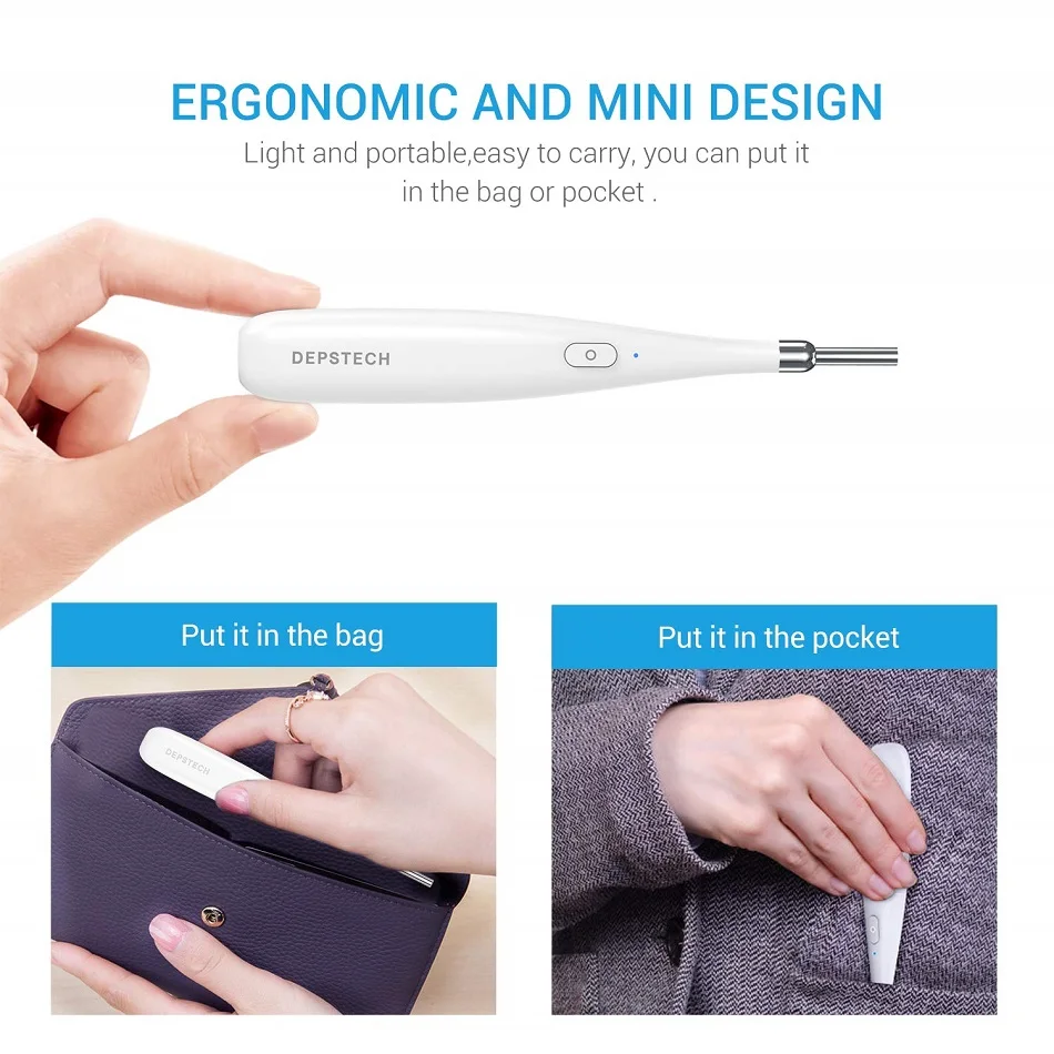 3.9mm sem Fio Endoscópio com 6 Atualizado Otoscópio Ultra-fino Wifi Orelha Inspeção Câmera Ajustável Luzes Led Ios Android hd 8 hd orelha inspeção câmera orelha endoscópio com