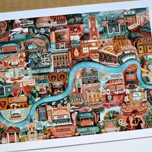 Английские карты иллюстрация классическое винтажное искусство путешествия открытка поздравительная открытка день рождения праздник подарок открытка s иллюстрация
