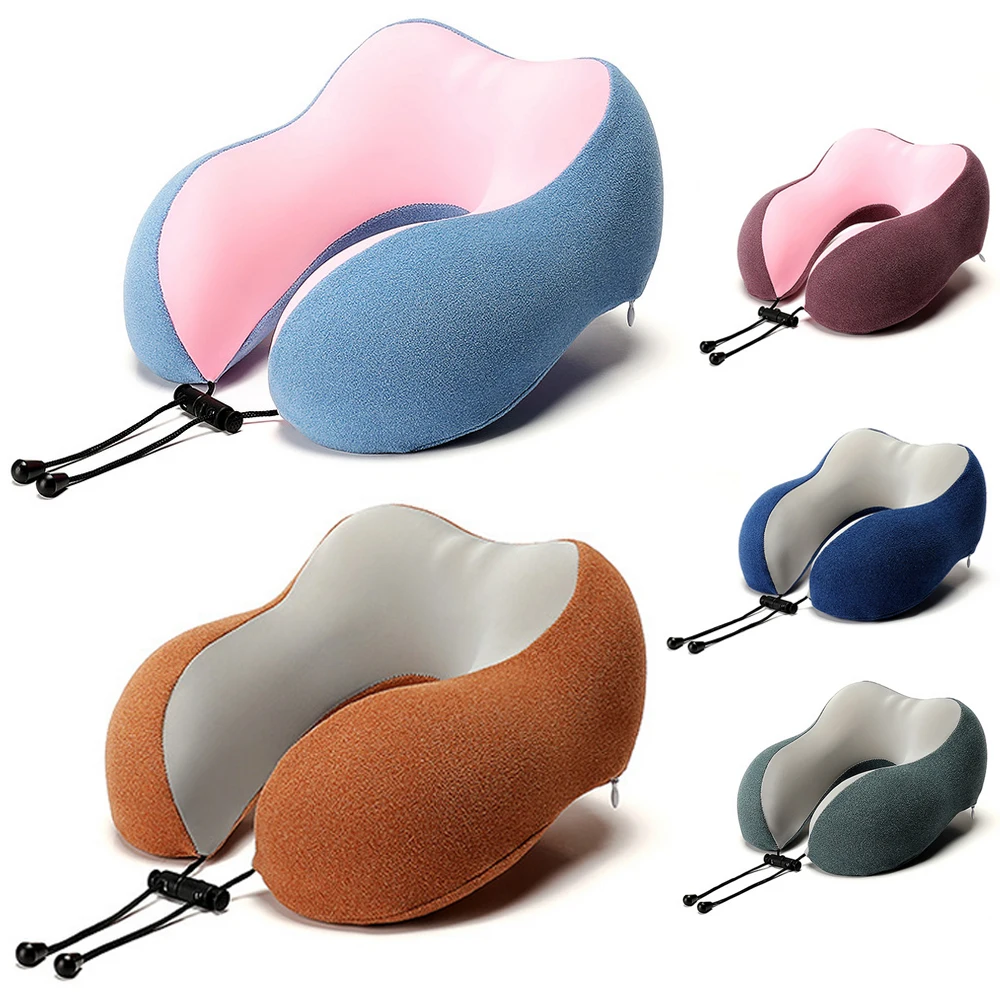 U-образная подушка для путешествий Memory Foam Подушки для шеи мягкие медленный отскок пространство дорожная подушка твердый шейный затылочный медицинский постельные принадлежности