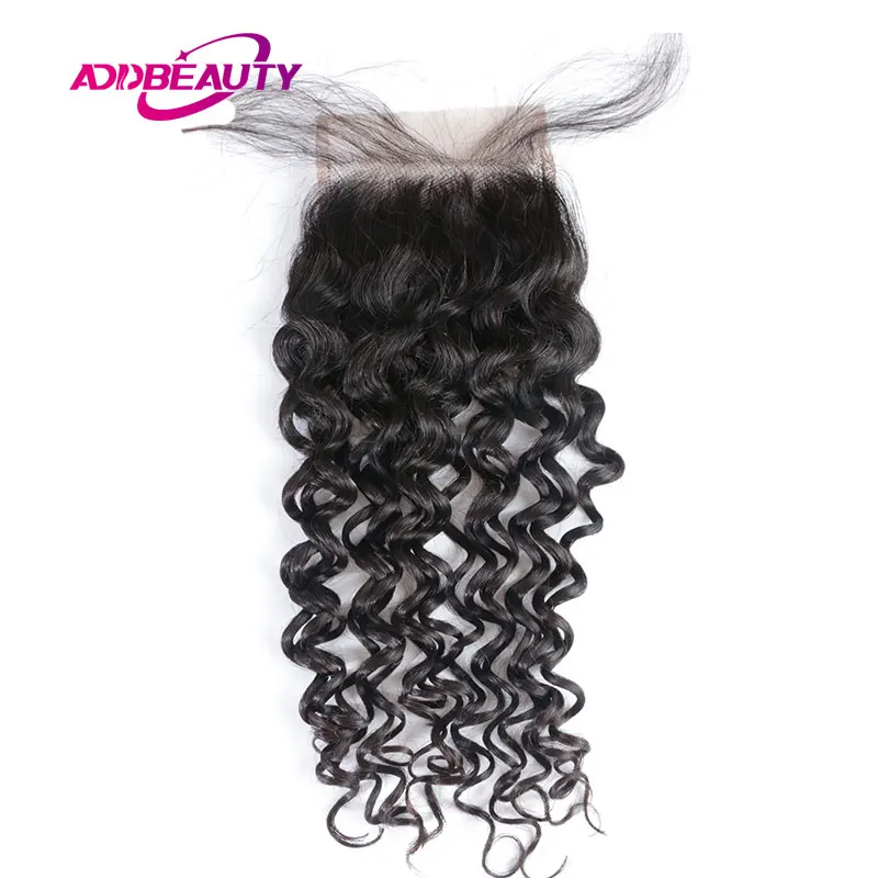 

Water Wave Closure Free Part Lace Closure Addbeauty Hair 4 x 4 Virgin Brazilian Water Wave Closure Human Hair Natural Black