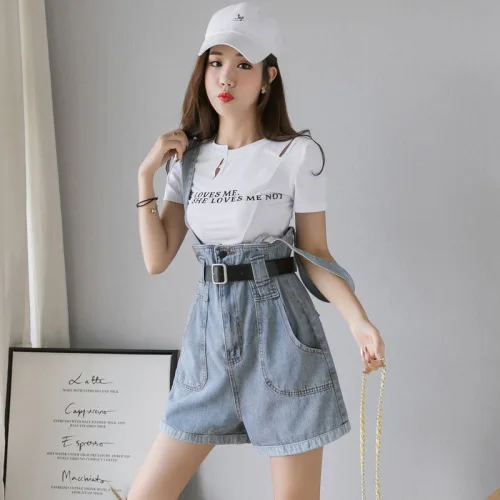 S- 3XL New Summer Plus Size Denim Overalls Female Harajuku Kawaii Playsuits Feminino Loose Students Women Jumpsuit Shorts Mujers S- 3XL New Summer Plus Size Denim Overalls Female Harajuku Kawaii Playsuits Feminino Loose Students Women Jumpsuit Shorts Mujers