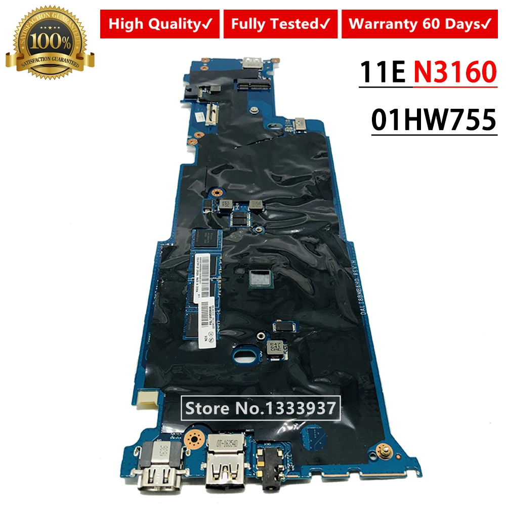 Для lenovo ThinkPad YOGA 11E placa Материнская плата ноутбука DALI8BMB6H0 N3160 ram 4GB 01HW755 материнская плата