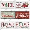 Putuo Decor Merry Christmas Wooden Wall Plaque Signs 2021New Years Navidad Gift Santa Christmas Xmas Tree Ornament Wall Decor 3