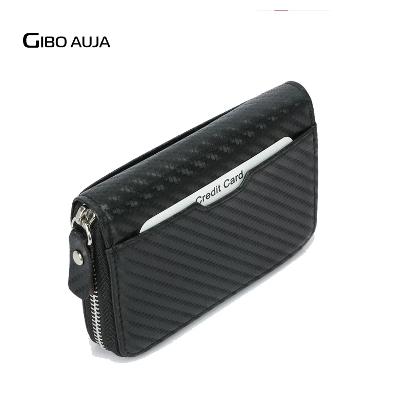 

Carbon Fiber Card Holder Wallet RFID Blocking Men Wallets Credit Card Holder Card Organizer