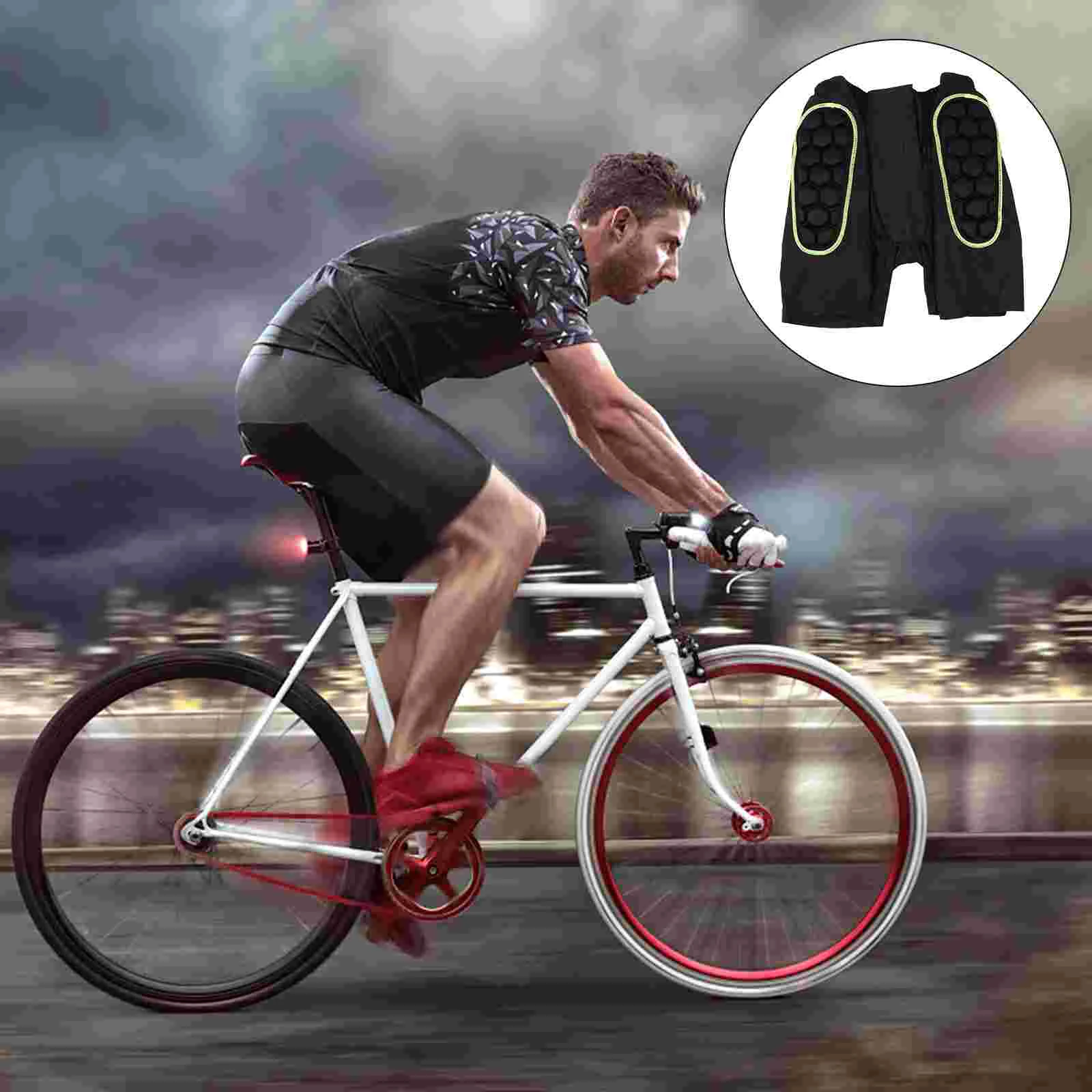 aire estoy de acuerdo Votación Pantalones cortos de ciclismo transpirables para hombre, Shorts acolchados  para bicicleta de montaña al aire libre, descenso|Pantalones de esquí| -  AliExpress