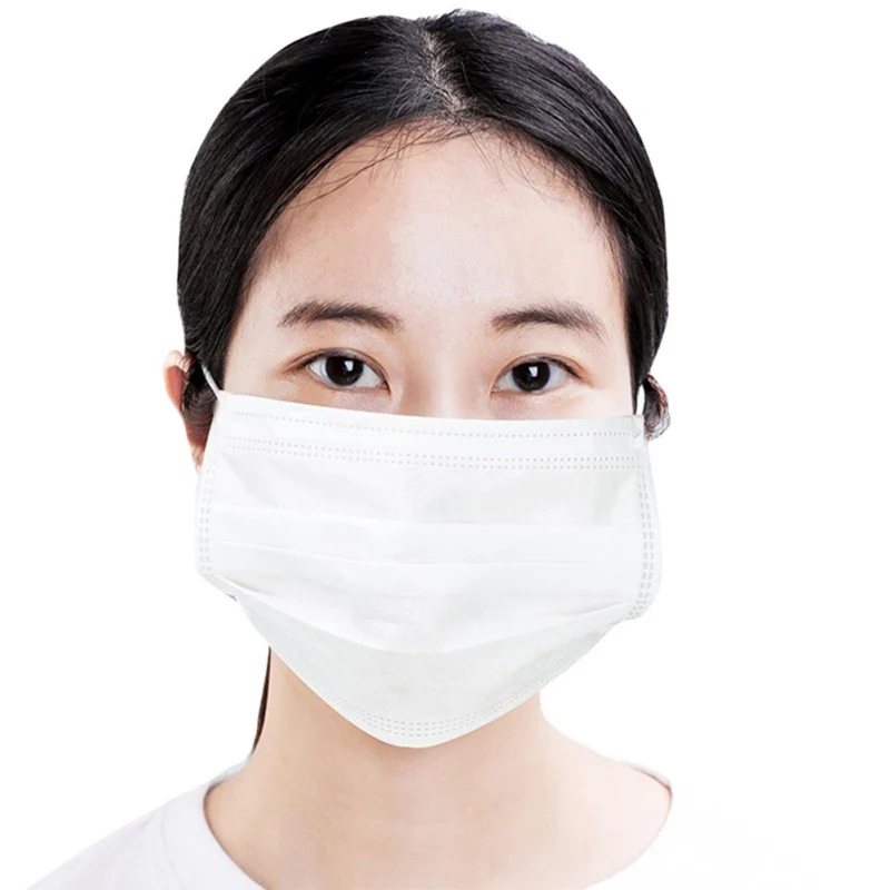 

100pcs/Pack 3 Layers Disposable Epidemic Anti Haze Masks Dust Non-woven Fabrics Mask Dustproof And Breathable