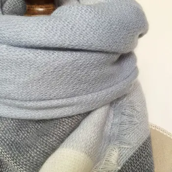 

New Women Multi Types Triangle Lady Autumn Winter Imitation Plaid Cashmere Luxurious Scarf Fation Trend Warm
