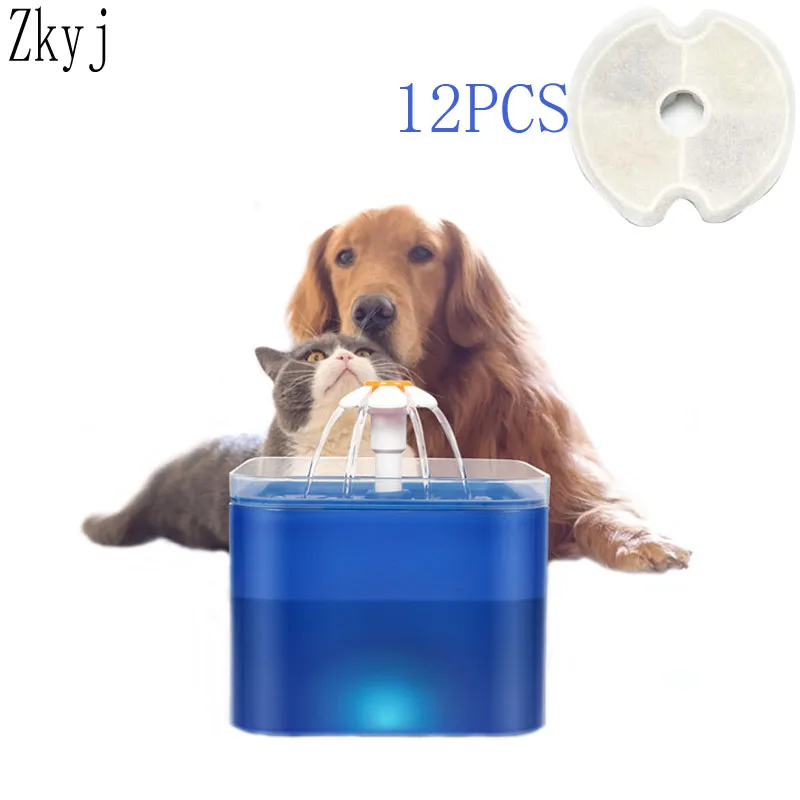2L Pet Water Feeder Dispenser Fountain With LED light Drinking Fountain Filter Automatic Pet Fountain Drinking For Cats Dogs
