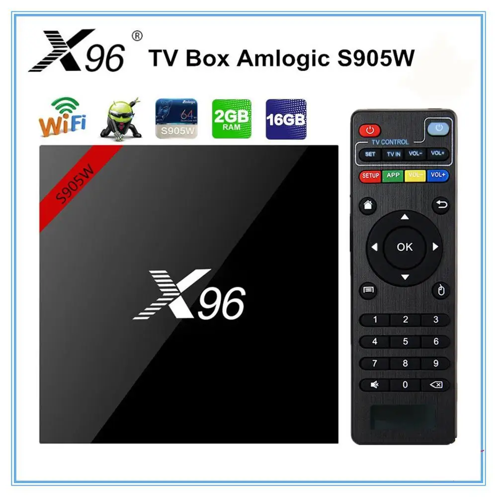 X96W Android 7 1 Smart tv BOX 2 Гб ОЗУ 16 ПЗУ Amlogic S905W четырехъядерный HD2.0 4K телеприставка X96 W IP