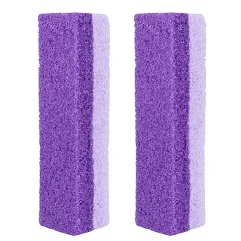 

2pcs Foot Care Exfoliator Pedicure Tool Foot Pumice Stone Block Callus Remover Scrubber Dead Hard Skin Remover Cleaner (Purple)