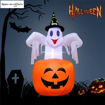 

Halloween Inflatable 1.5-meter White Ghost Halloween Decoration Of Halloween Pumpkin Guijie Tourism Decoration Props